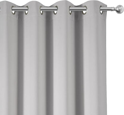 LEMOMO Blackout Curtains 66 x 95 inch/Light Grey Curtains Set of 2 - Image 7