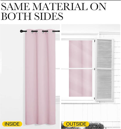 NICETOWN Baby Pink Blackout Curtains 96 inches Length - Image 5