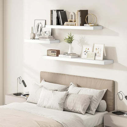 Vivelove 2" Thick Floating Shelves, 47.2 Inch X 12 Deep Shelves - Image 2