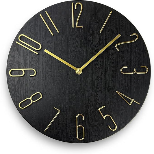 Wall Clock, Silent Clock, Wall Clocks Battery Operated， 12 inch Modern Wall by Fapugh
