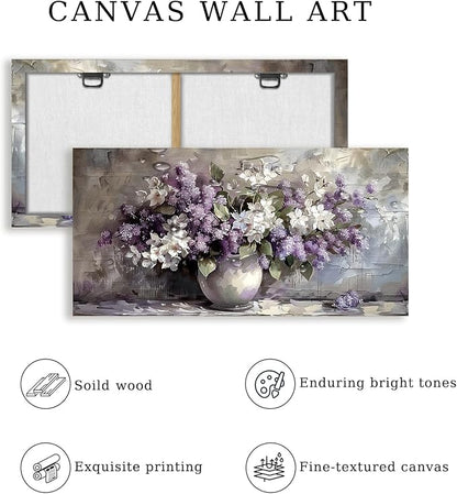 SERIMINO Large Wall Art for Living Room, Still Life Flowers Canvas Prints - Image 4