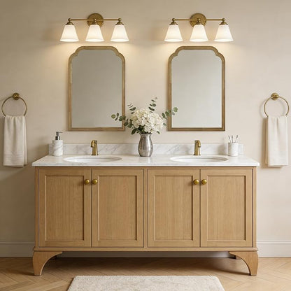 WallBeyond Wood Frame Wall Mirror Rounded Corner Arch Rectangle Mirror - Image 8