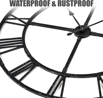 60 Inch Large Wall Clock for Living Room Decor – Easy-Assembly Silent - Image 3