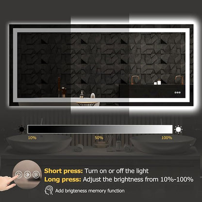 Hivone 72X32 LED Bathroom Mirror - Image 7