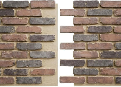 EverStone Aged Brick Faux Brick Panel, 46 7/8"W x 27"H x 1 1/4"D, Horizon Color - Image 8