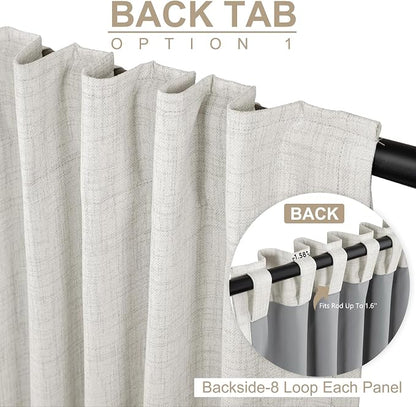 100% Blackout Shield Linen Blackout Curtains - Image 4