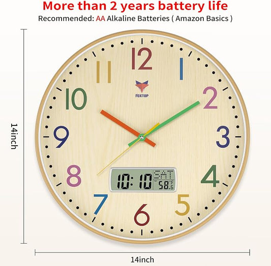 Foxtop Digital and Analog Learning Clock - Image 2