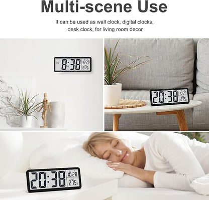 JoFomp LCD Digital Wall Clocks Battery Operated, 8.5" Modern Wall Clocks - Image 6
