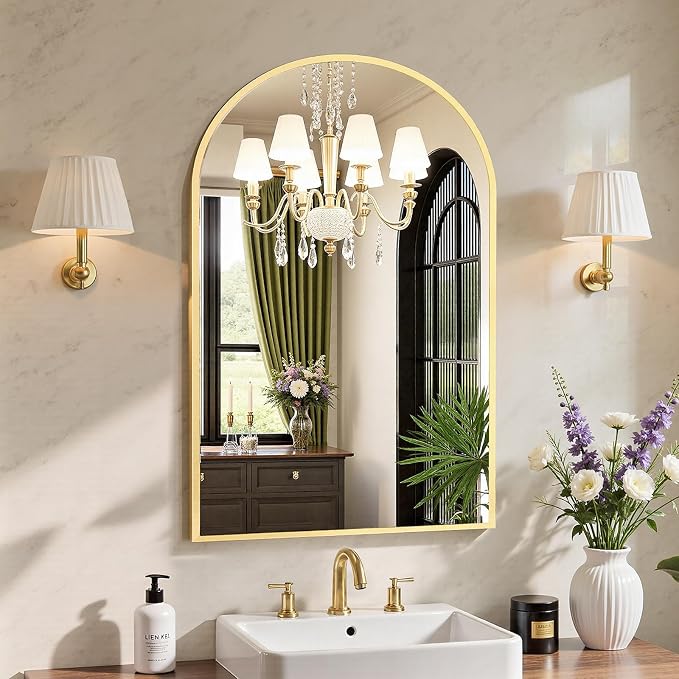 NEWBULIG 22X30 Inch Arched Bathroom Mirror - Image 2