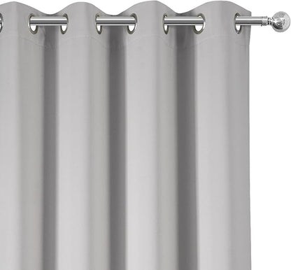 LEMOMO Blackout Curtains 52 x 84 inch/Light Grey Curtains Set of 2 - Image 7