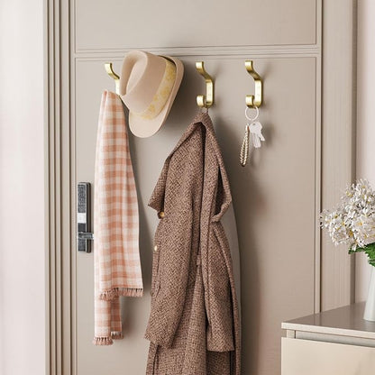 Gold Wall Hooks for Hanging Coats: Metal Mount - Image 8