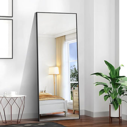 KOCUUY 72x30 Inch Large Black Wall Mounted Mirror, Aluminum Framed Decorative - Image 2