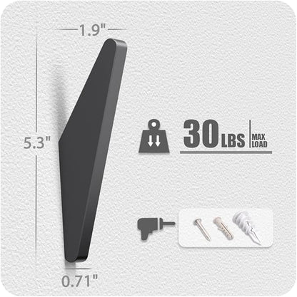 COCOYA 4Pack Metal Wall Hooks, Minimalist Coat Hooks Matte Black Simple Modern - Image 6