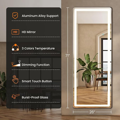 71" x 26" Arched Full Length Mirror - Image 2