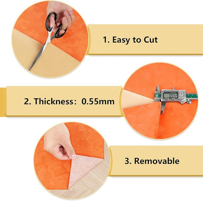Wallercity Orange Velvet Peel and Stick Wallpaper - Image 8