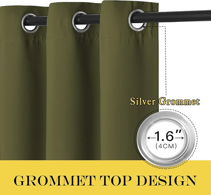 NICETOWN Blackout Curtains 72 inches Long, Grommet Privacy Window Treatment - Image 6