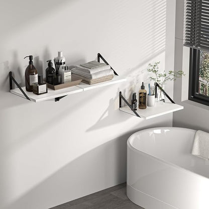 Heimlove White Deep Floating Shelves - Image 7