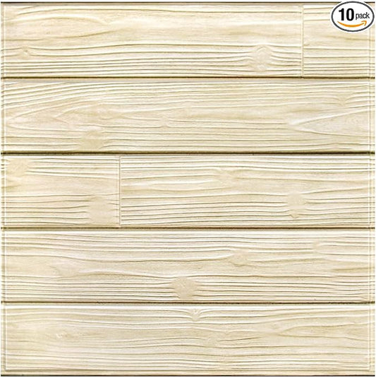 COMSTICKC Peel and Stick Faux Wood Wall Sticker Wall Panels, Ultra-Light Thin by COMSTICKCDECOR