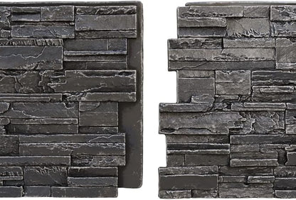 EverStone Cascade Faux Stone Panel, 48 5/8"W x 24 3/4"H x 1 1/4"D, Dark River - Image 8