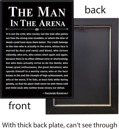 Howwii Office Wall Art Inspirational Decor The Man in the Arena Framed - Image 4