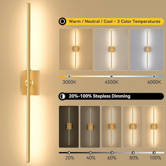 Ouyulong Battery Operated Wall Sconces Set of 2, 10000mAh Wireless Rechargeable - Image 2
