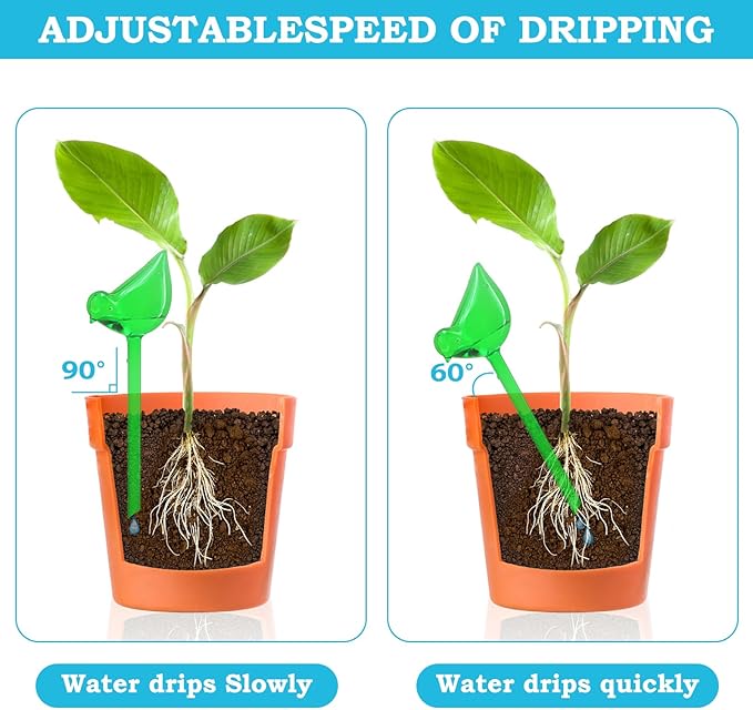 12PCS Plant Watering Globes, Bird Shaped Watering Bulbs for Outdoor Plants, Automatic Self Watering Spikes Plant Watering Bulbs for Indoor Outdoor Plants, Gifts for Plant Lovers
