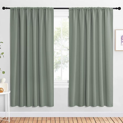 NICETOWN 2 Panels Blackout Curtains, Rod Pocket Window Curtains Room Darkning by NICETOWN