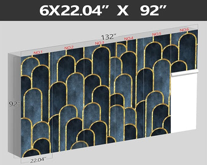 XMPMBM-Gold Geometrical Textured Fabric Wallpaper Abstraction Dark line Living - Image 4