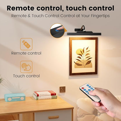 Gallery Picture Lights 3 Pack, 4400mAh Rechargeable Arwork Lights, Cordless - Image 5