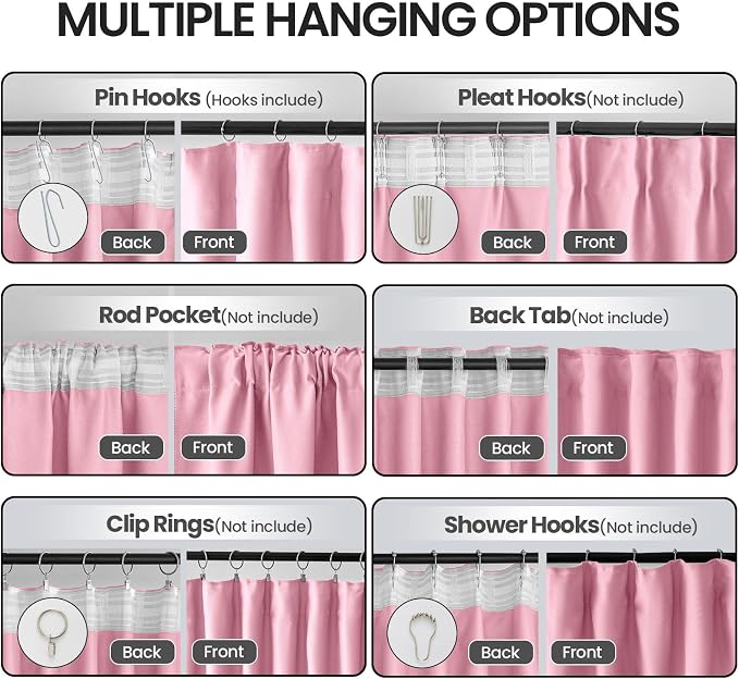 Hot Pink Princess Curtains Blackout - Image 2