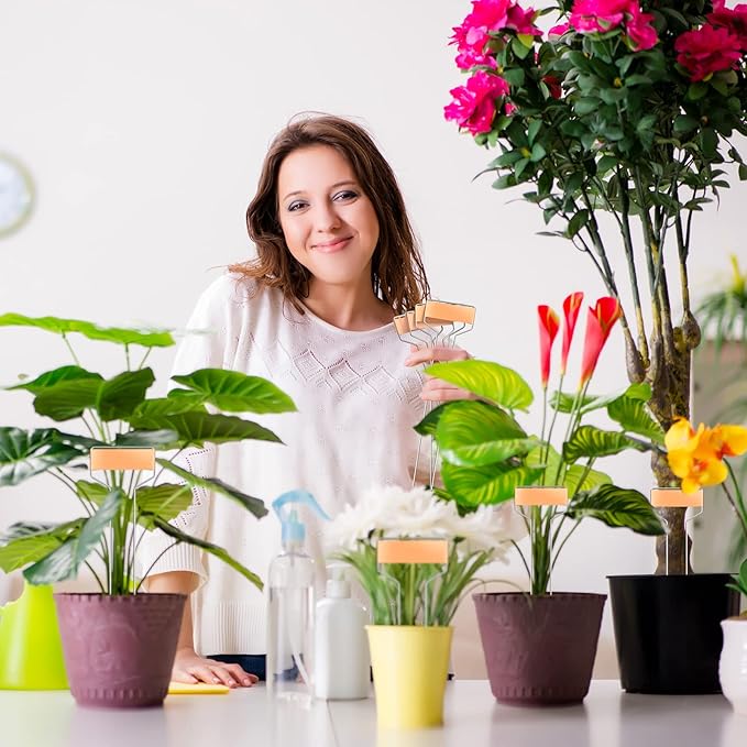 Moxweyeni 60 Pcs Metal Garden Tags Plant Labels for Garden Waterproof Plant Markers with 2 Permanent Pen Planting Nursery Tags Reusable Labels Stake for Plants(Copper,10 Inch)