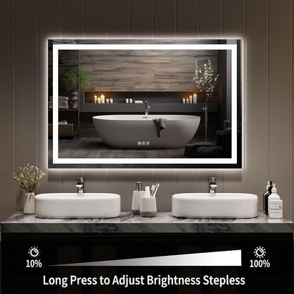 LED Bathroom Mirror 45 x 30 inch, Lighted Bathroom Vanity Mirror - Image 6