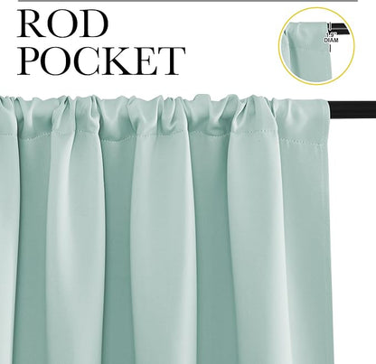 NICETOWN RV Blackout Curtains for Camper Windows, Aqua Blue, Short Blackout - Image 2