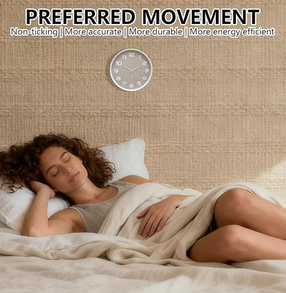8 Inch Modern Wall Clocks Battery Operated - Image 4