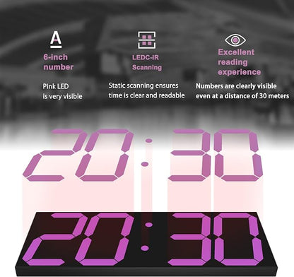 CHKOSDA LED Large Digital Wall Clock, Oversize Wall Clock - Image 6