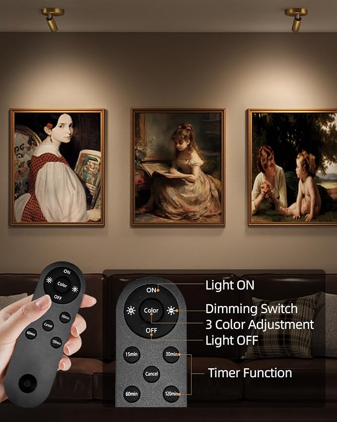 EZVALO LED Spotlight Indoor, 5500mAh Rechargeable Battery-Powered Uplights - Image 4