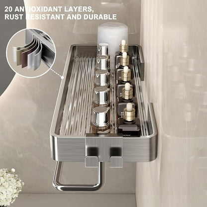VOLPONE Stainless Steel Wall Mounted Bathroom Shelves - Image 4