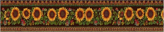 Sunflower Wallpaper Border 196x4 Inch Peel and Stick Wall Border Removable - Image 2