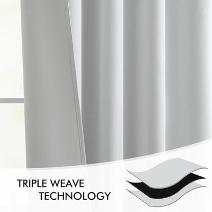 MIULEE Back Tab Light Blocking Curtains 84 Inch Length 2 Panels Set - Image 7