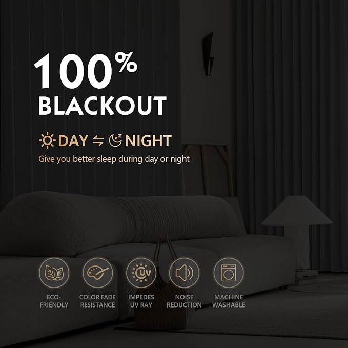 FMFUNCTEX 100% Blackout Curtains - Image 4