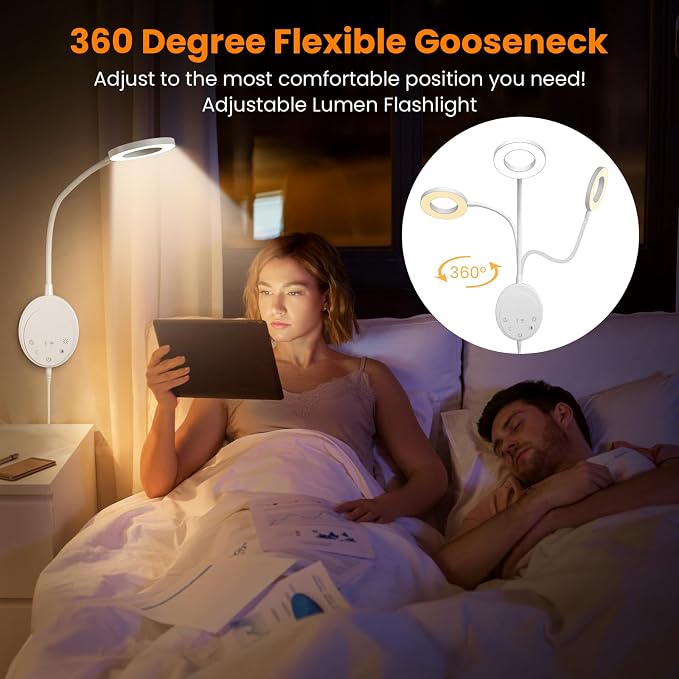 Wall Mounted Reading Light, Headboard Reading Lamp - Image 6