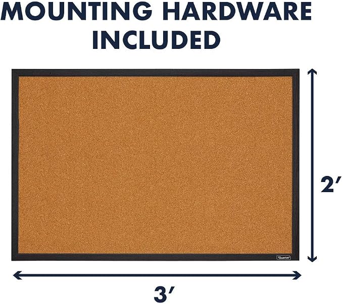 Quartet Cork Bulletin Board, Framed Corkboard, Message Board, Vision Board - Image 4