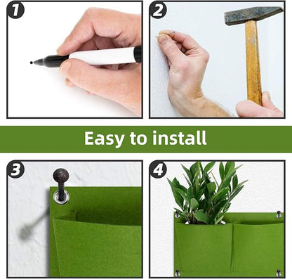 Hanging Planting Grow Bags, 12 Pockets Hanging Vertical Wall Planter Wall - Image 9