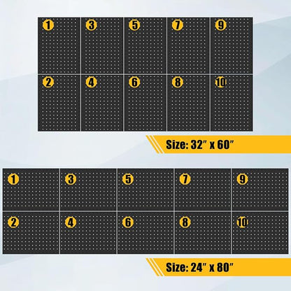 PBHEPJ 10 Pcs Metal Pegboard Panels, Heavy Duty Peg Boards - Image 4