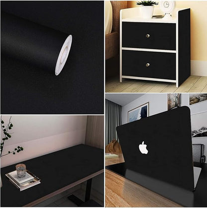 practicalWs Peel and Stick Wallpaper 23.6" x 118" Black Wallpaper Self Adhesive - Image 7