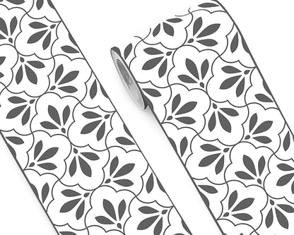 FLFK Wallpaper Border Black and White Patterns Peel and Stick Wall Border Self by FLFK