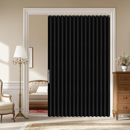 AJAZZ 100% Blackout Accordion Door Closet Curtain Door Curtain Invisible by AJAZZ