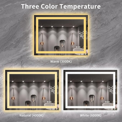 LOAAO 40X30 LED Bathroom Mirror - Image 5