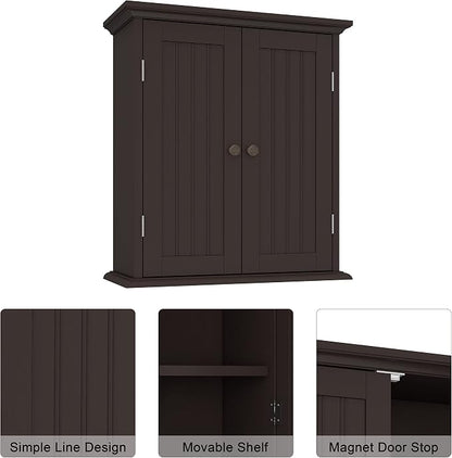 ChooChoo Bathroom Wall Cabinet, Over The Toilet Space Saver Storage Cabinet - Image 4