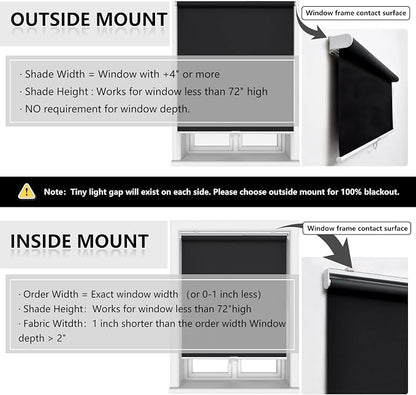 Cordless Roller Shades Blackout Blinds - Image 7